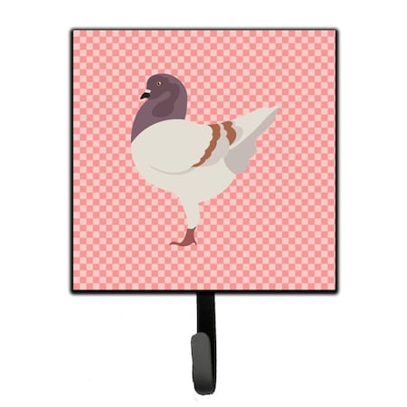 Jensendistributionservices German Modena Pigeon Pink Check Leash or Key Holder MI1655454